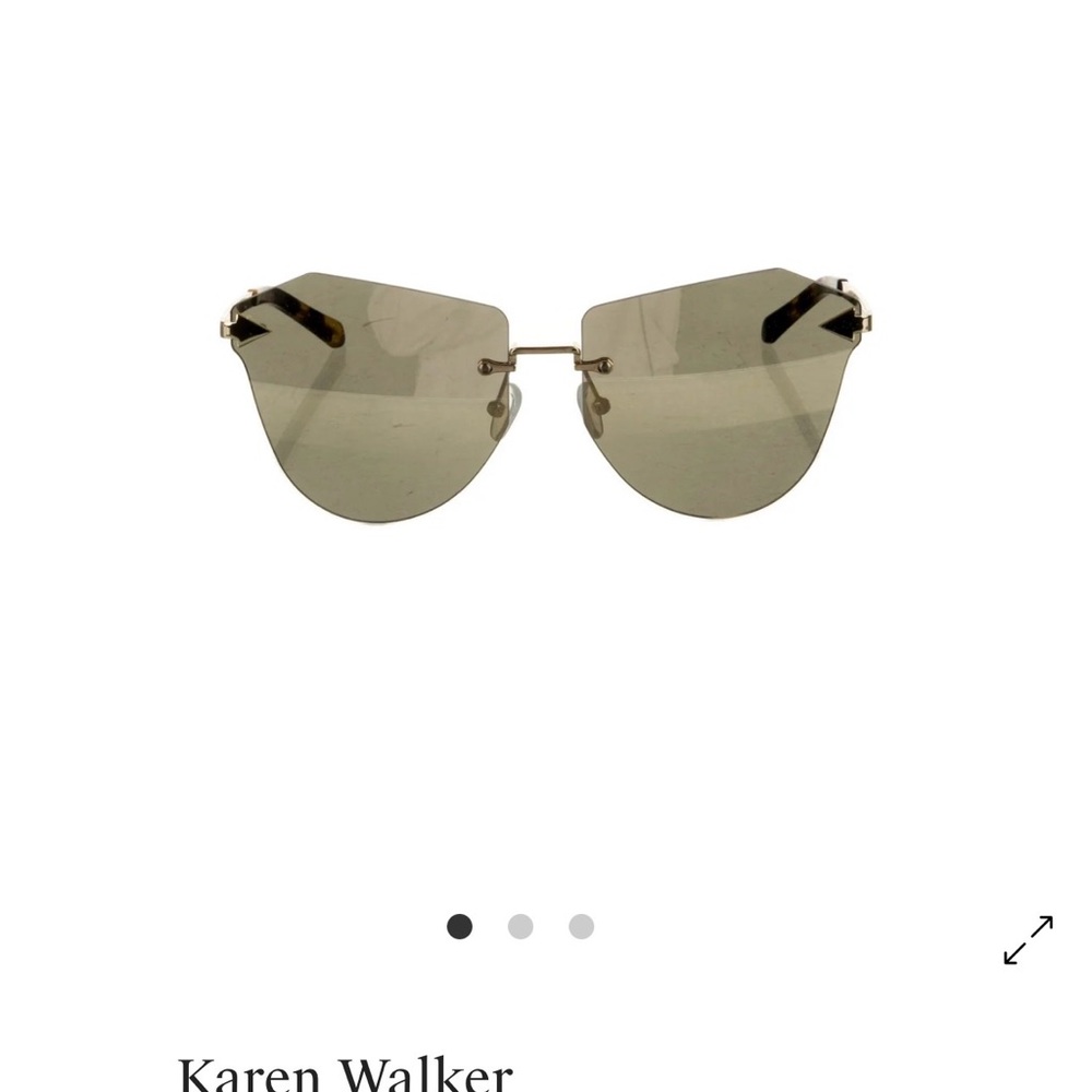 Karen Walker Gold Mirrored Sunglasses